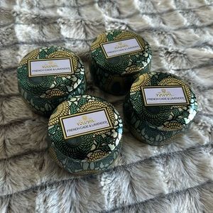 Voluspa French Cade & Lavender four 4oz mini tin candles